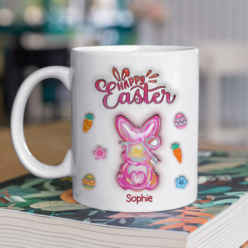 Happy Easter Surprise - Personalized Custom 3D Inflated Effect Mug - Image 2