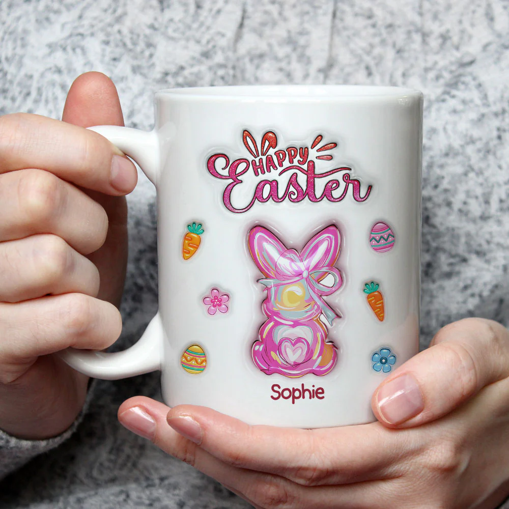 Happy Easter Surprise - Personalized Custom 3D Inflated Effect Mug - Image 3