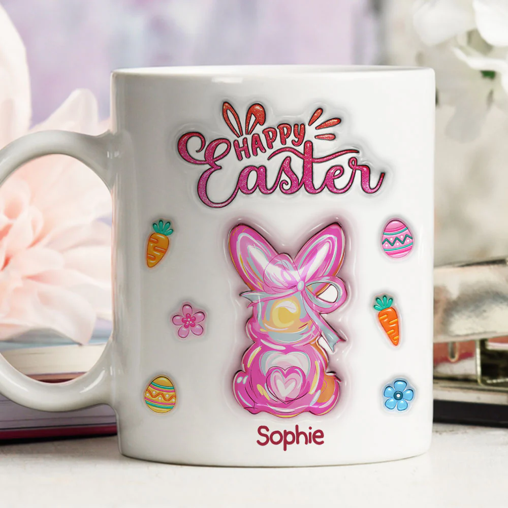 Happy Easter Surprise - Personalized Custom 3D Inflated Effect Mug - Image 4