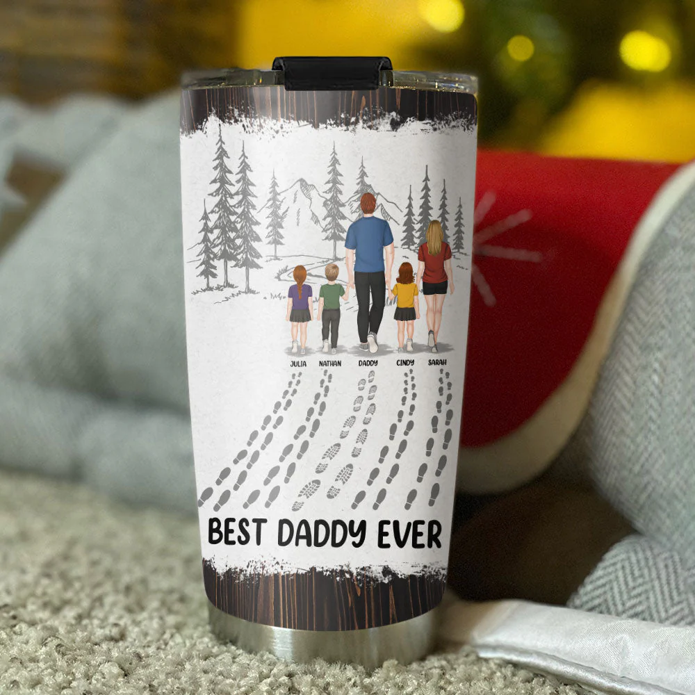 Happy Fathers Day Best Dad Ever - Personalized Custom Tumbler - Image 4
