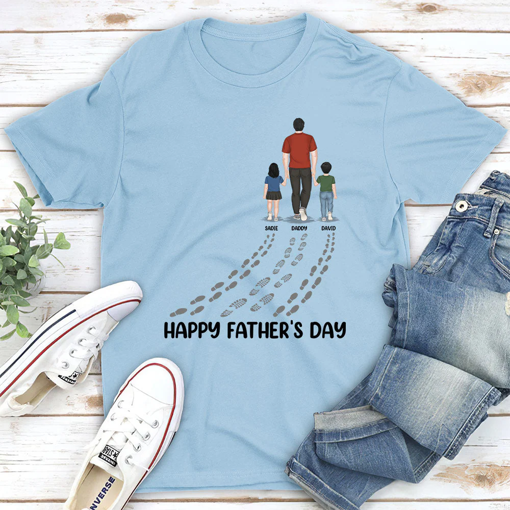 Happy Fathers Day Best Dad Ever Version 2 - Personalized Custom Shirt - Image 2