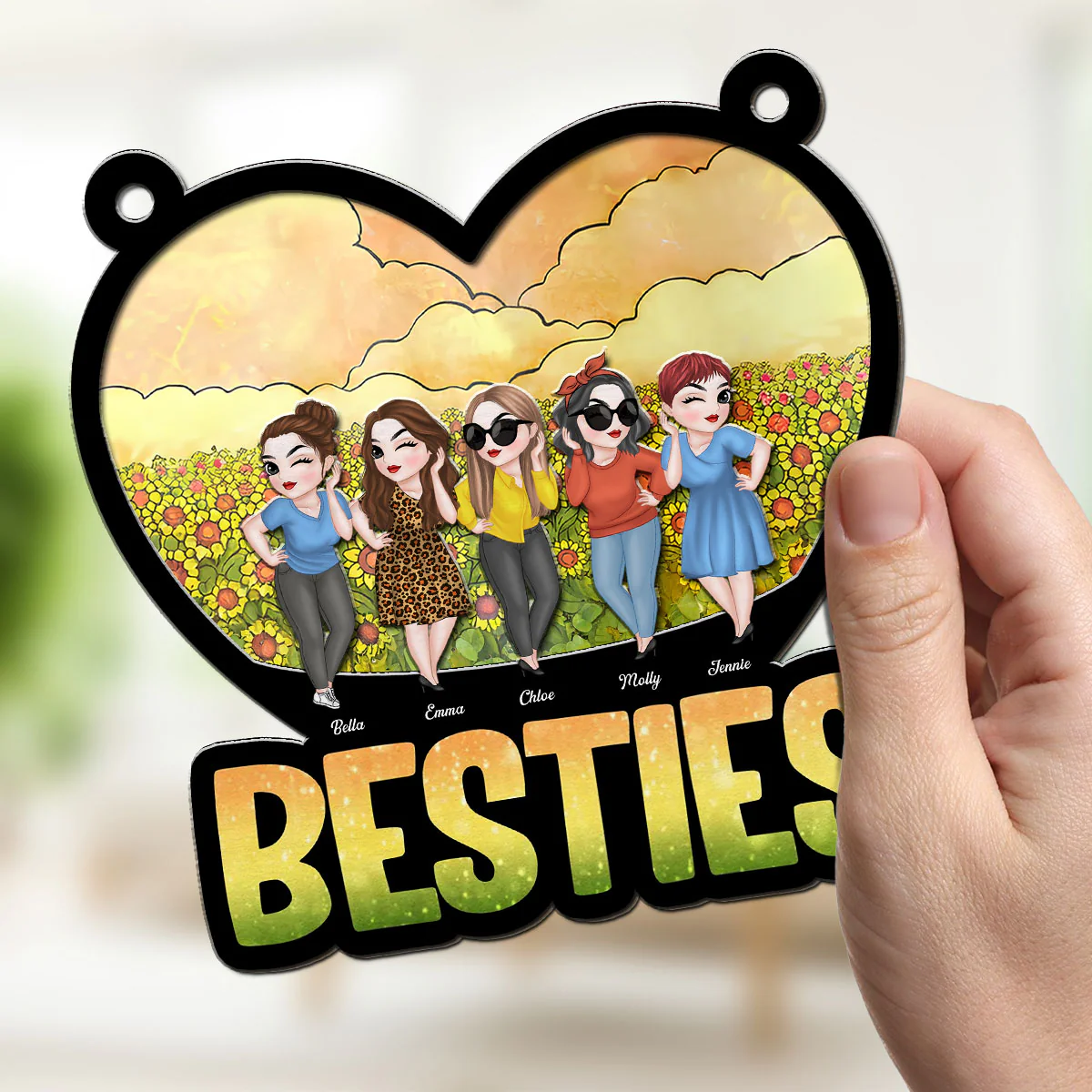 Happy Friendship - Personalized Custom Suncatcher - Image 2