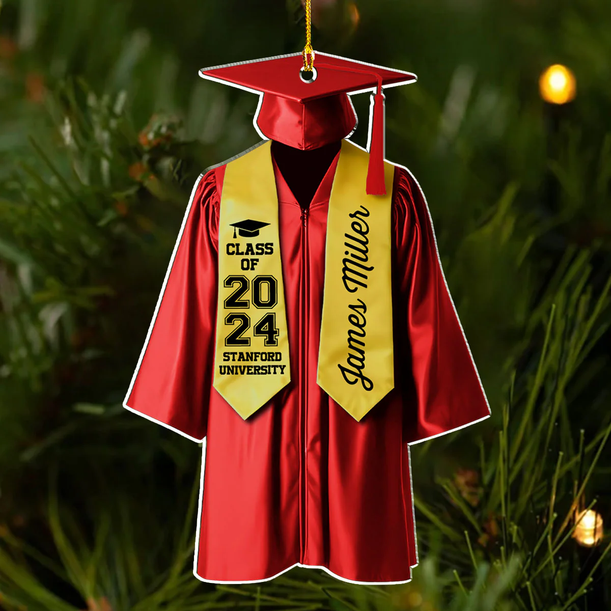 Happy Graduation 2024 - Personalized Custom 3D Effect Acrylic Ornament - Image 4