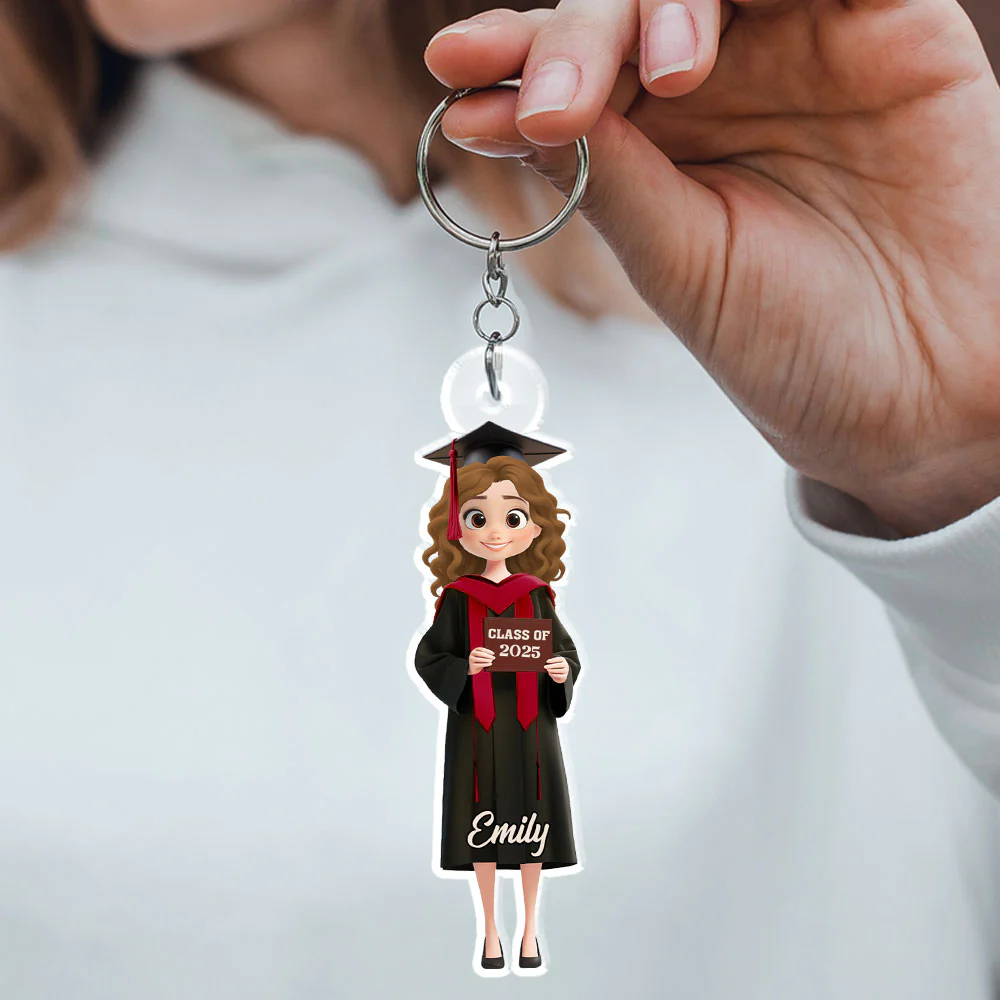Happy Graduation My Friends - Personalized Custom Acrylic Keychain - Image 5