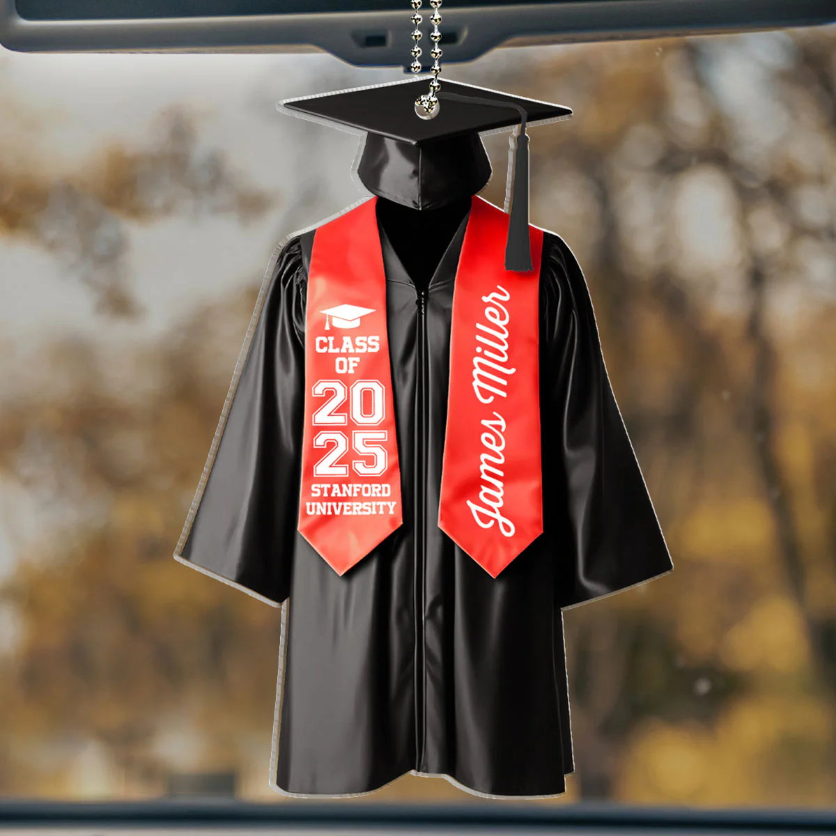 Happy Graduation - Personalized Custom Car Ornament - Image 2