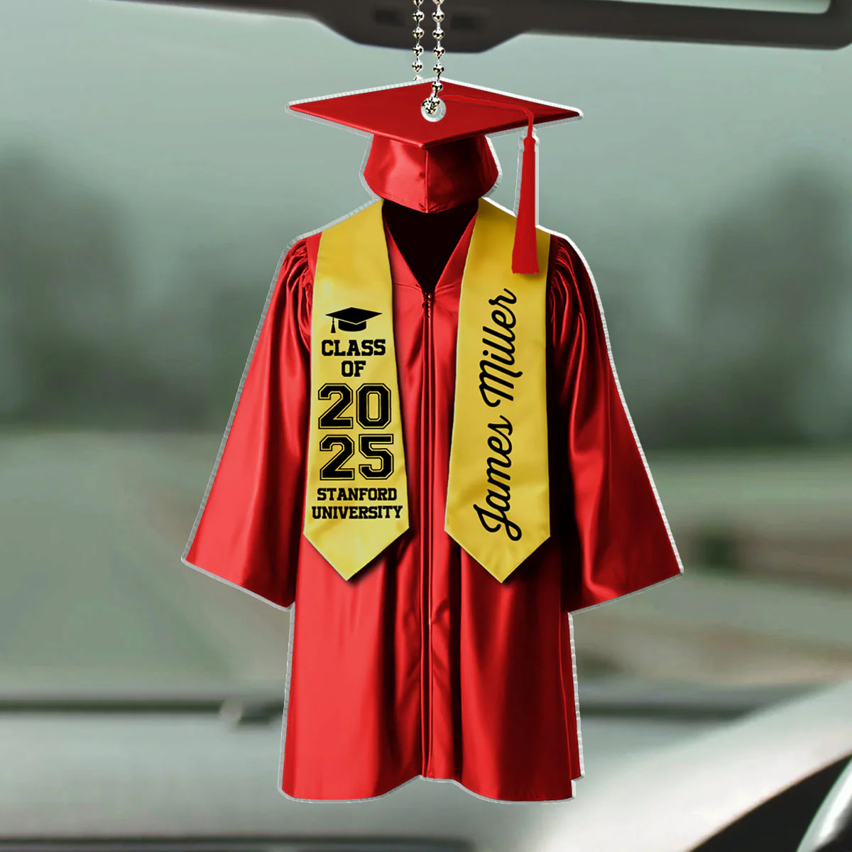 Happy Graduation - Personalized Custom Car Ornament - Image 3