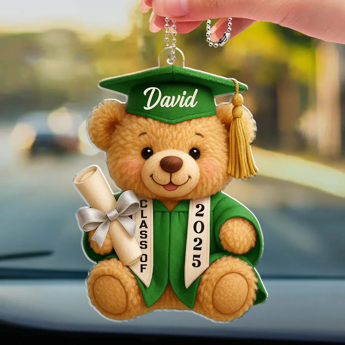 Happy Graduation - Personalized Custom Car Ornament - Image 4