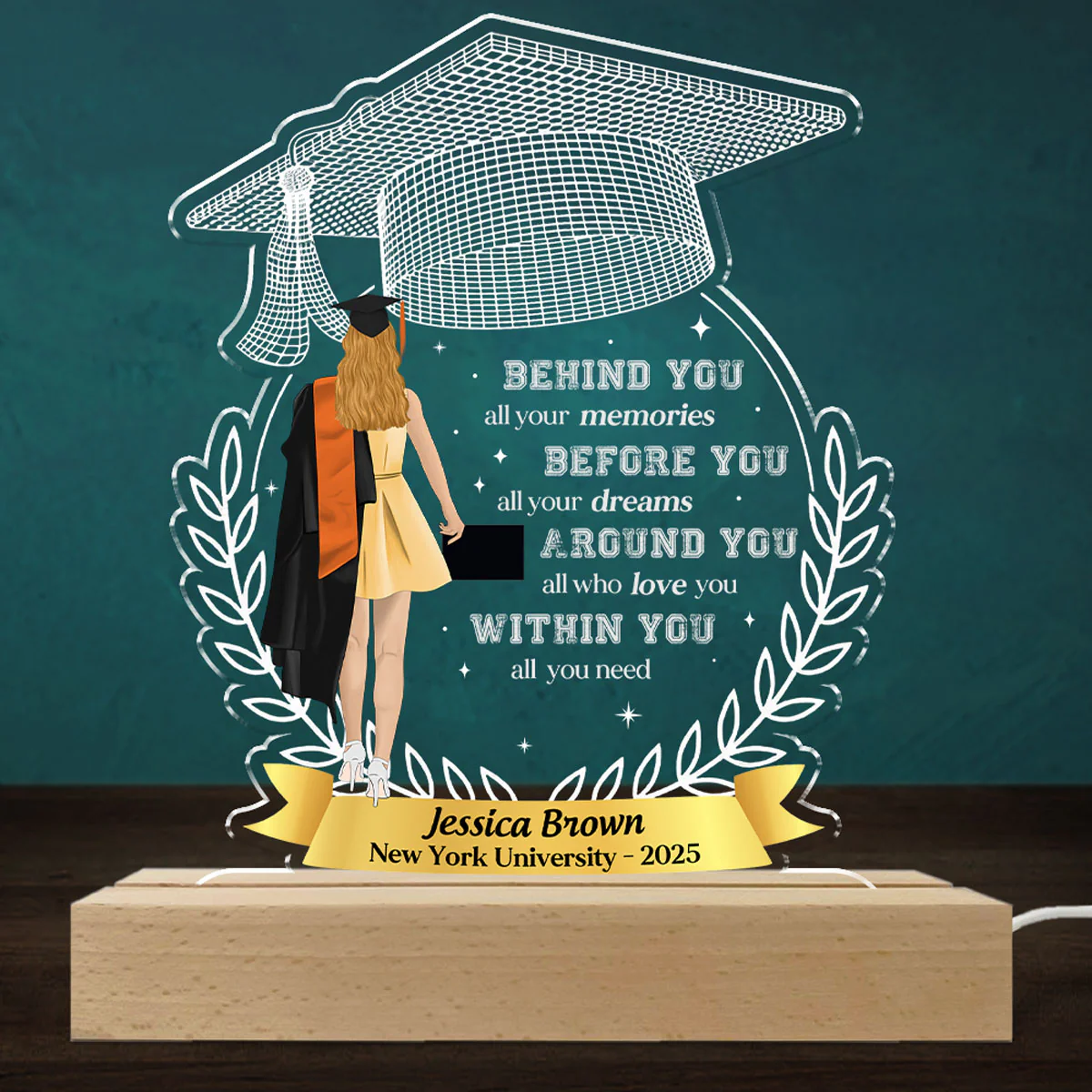 Happy Graduation - Personalized Custom LED Light - Image 4