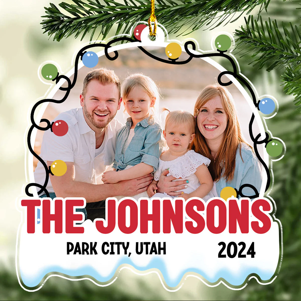 Happy Holiday Travel - Personalized Custom Acrylic Ornament - Image 2