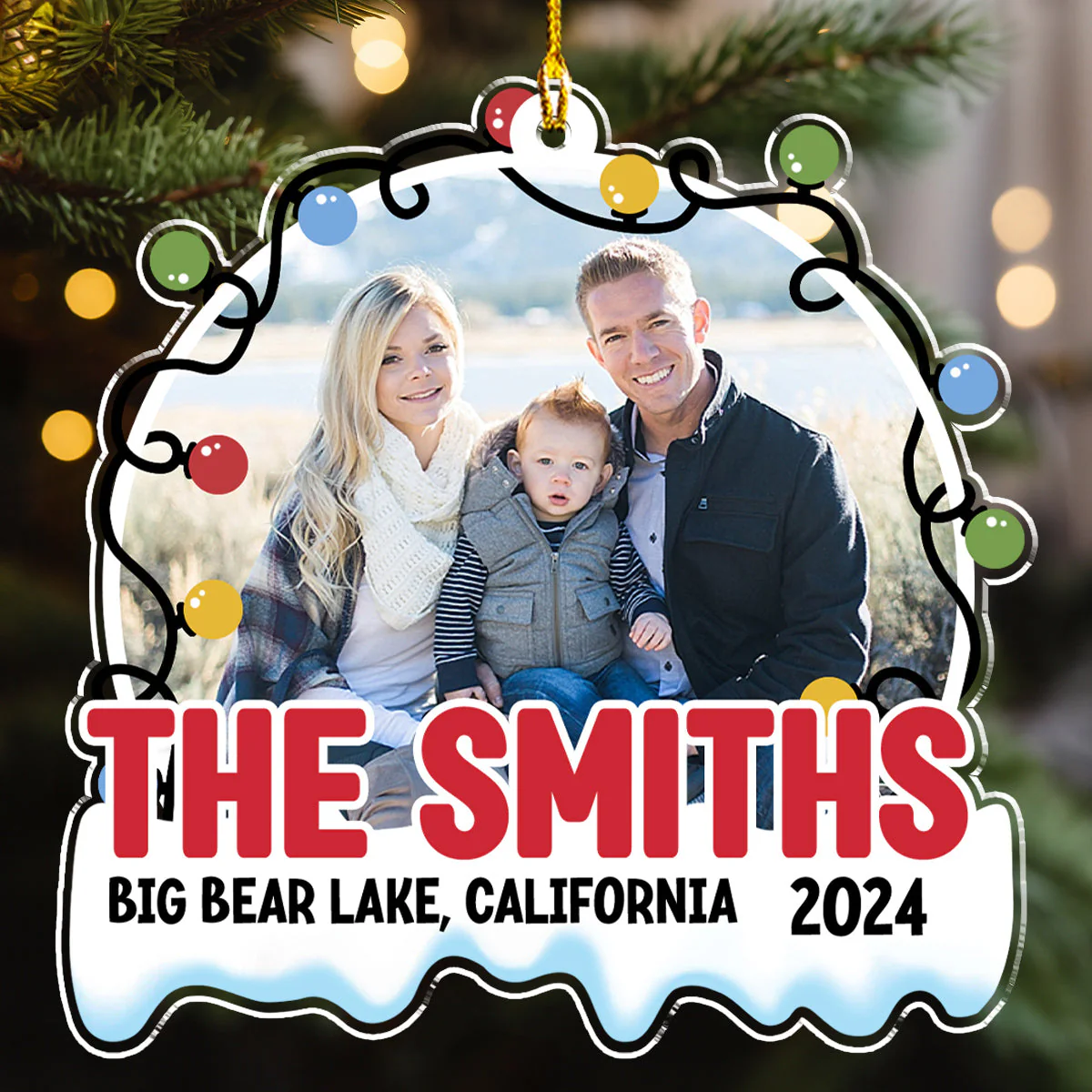 Happy Holiday Travel - Personalized Custom Acrylic Ornament - Image 3