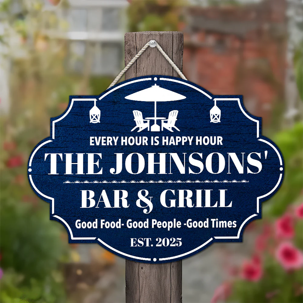 Happy Hour - Personalized Custom Wood Sign - Image 3