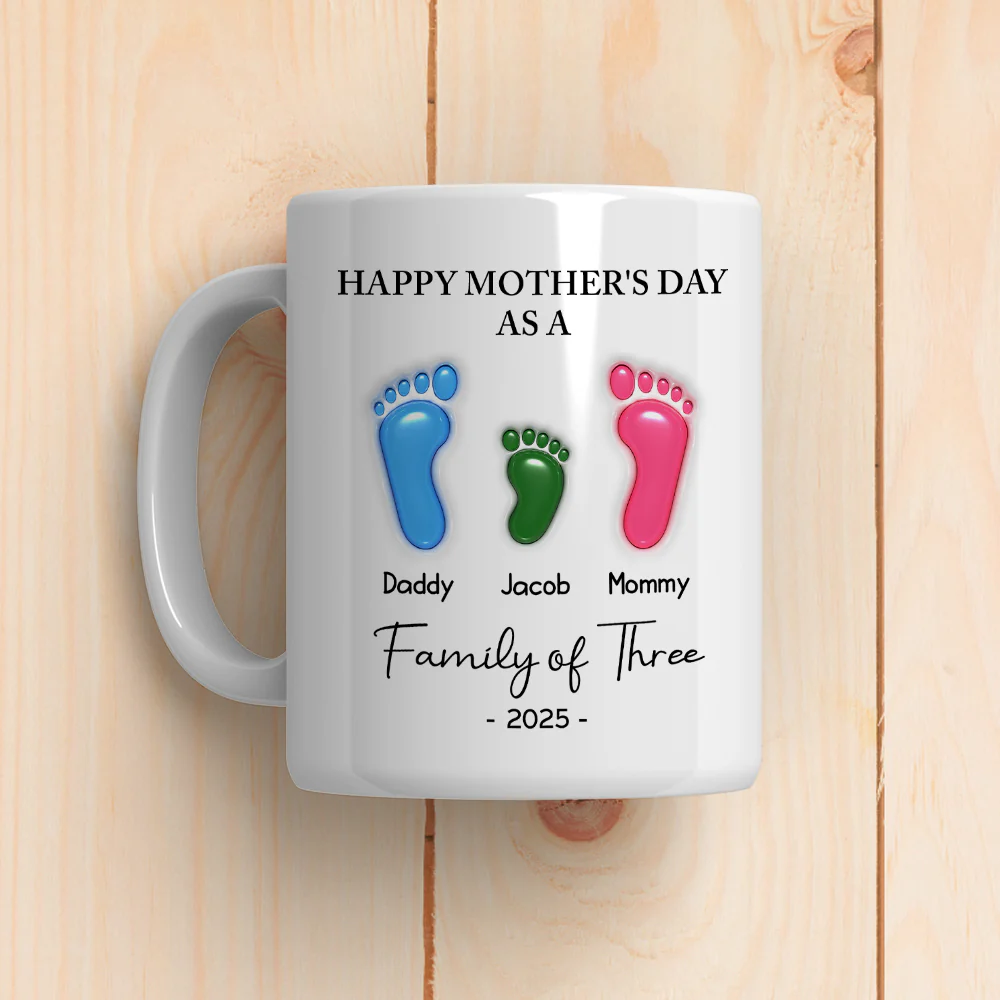 Happy Mother Day As A Family - Personalized Custom 3D Inflated Effect Mug - Image 3