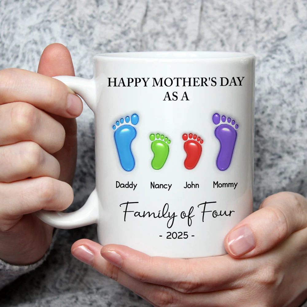 Happy Mother Day As A Family - Personalized Custom 3D Inflated Effect Mug - Image 5