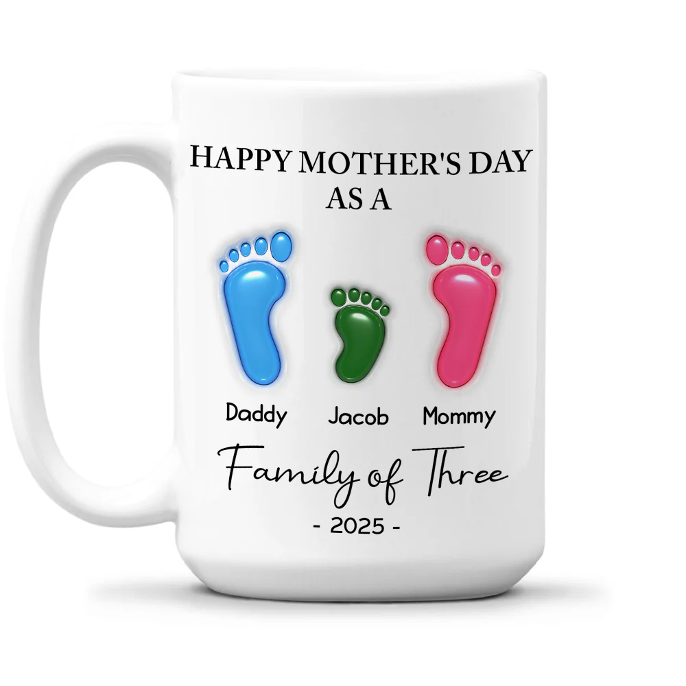 Happy Mother Day As A Family - Personalized Custom 3D Inflated Effect Mug - Image 7