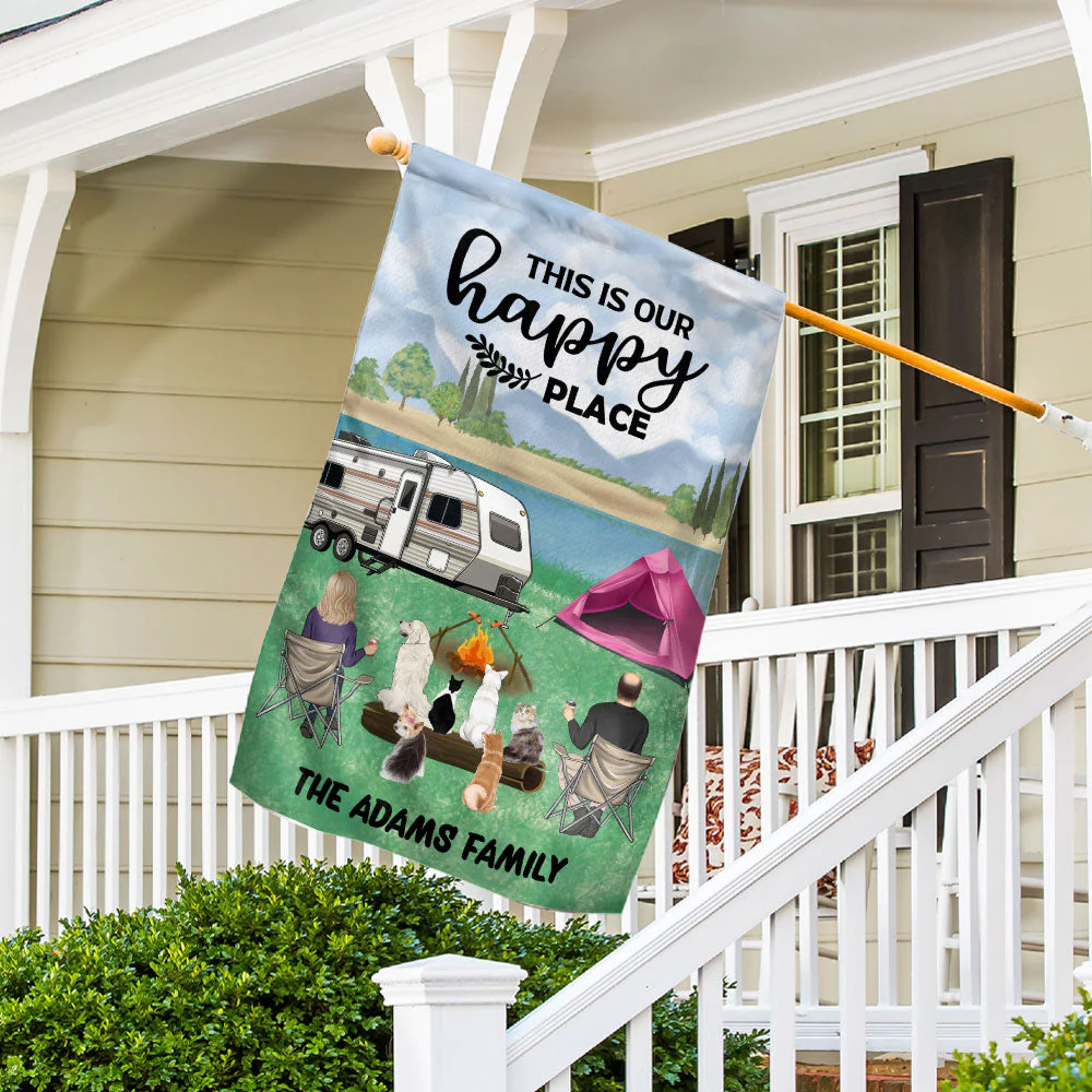 Happy Place - Personalized Custom Flag - Image 5