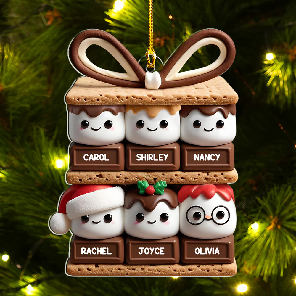 Happy Smores - Personalized Custom Acrylic Ornament - Gifts For Family, Friends, Coworkers - Image 3