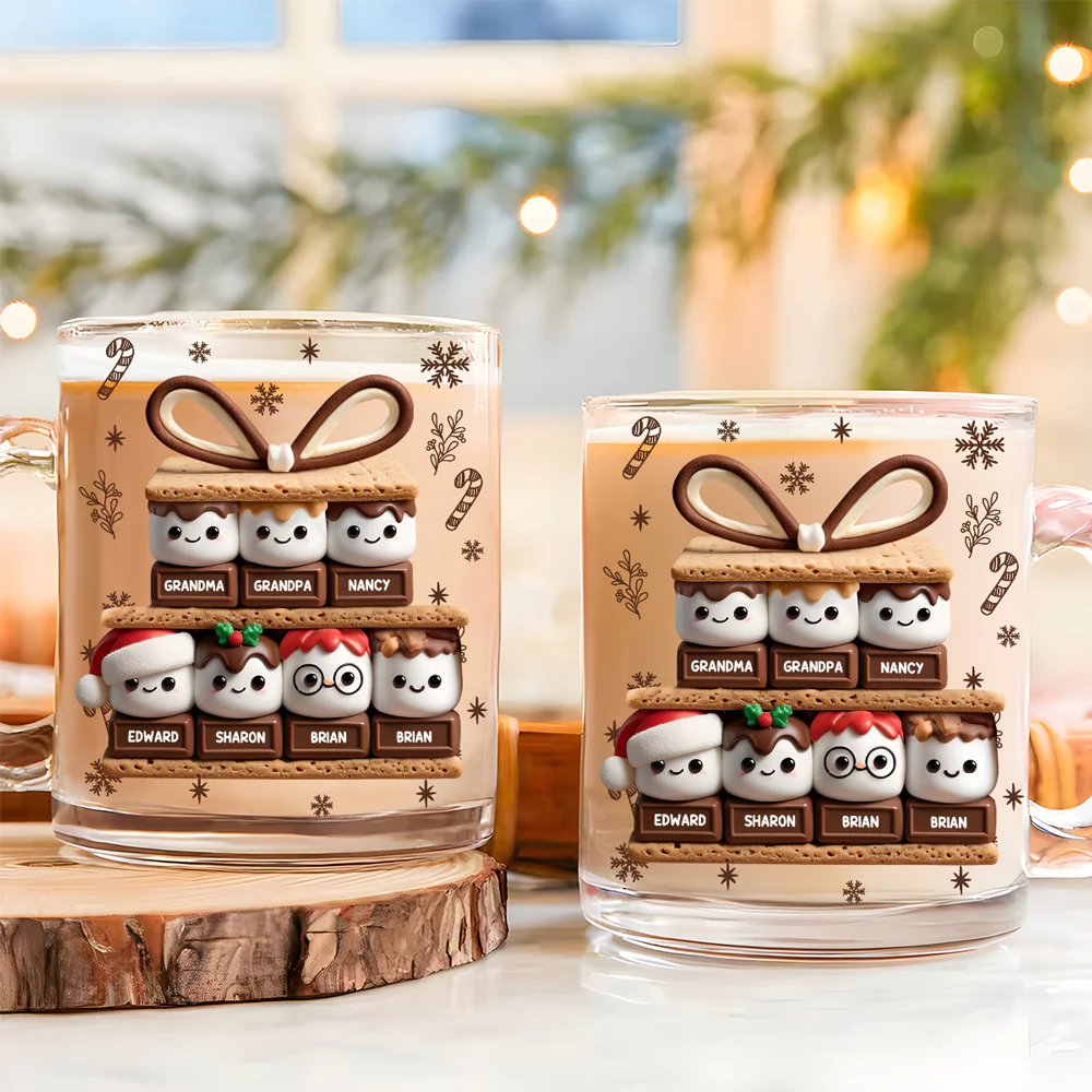 Happy Smores - Personalized Custom Glass Mug - Image 3