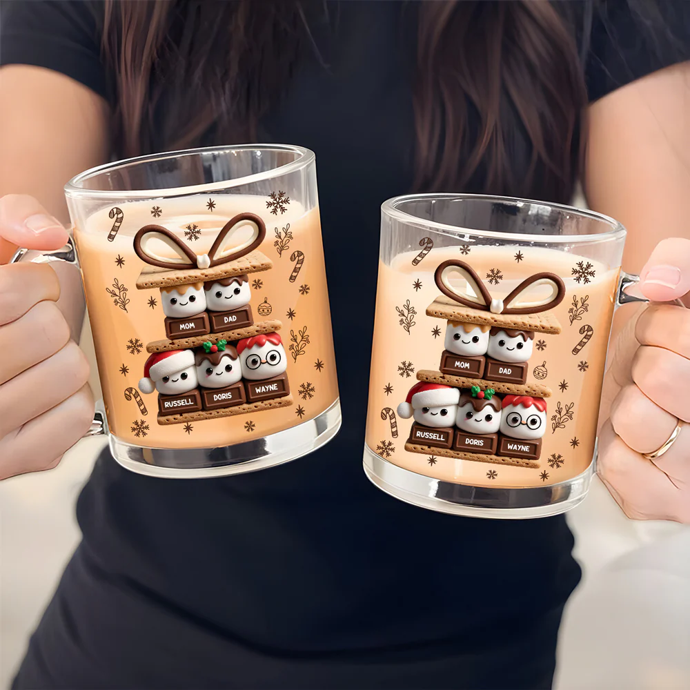 Happy Smores - Personalized Custom Glass Mug - Image 6