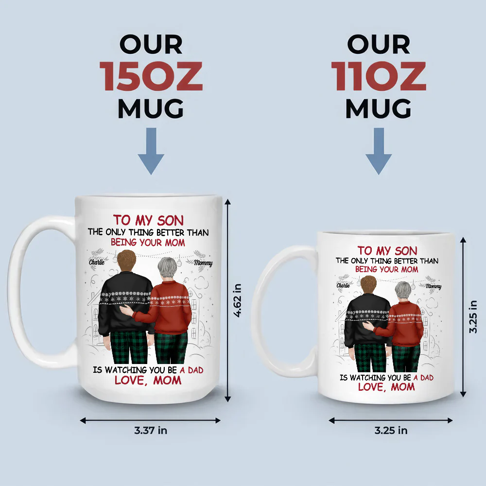 Happy To See You Become A Dad - Personalized Custom Coffee Mug - Image 5