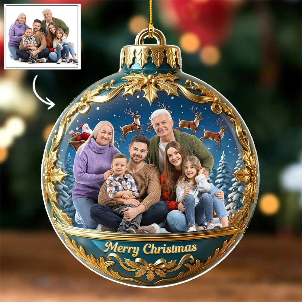 Have A Holly Jolly Christmas - Personalized Custom 3D Effect Acrylic Ornament