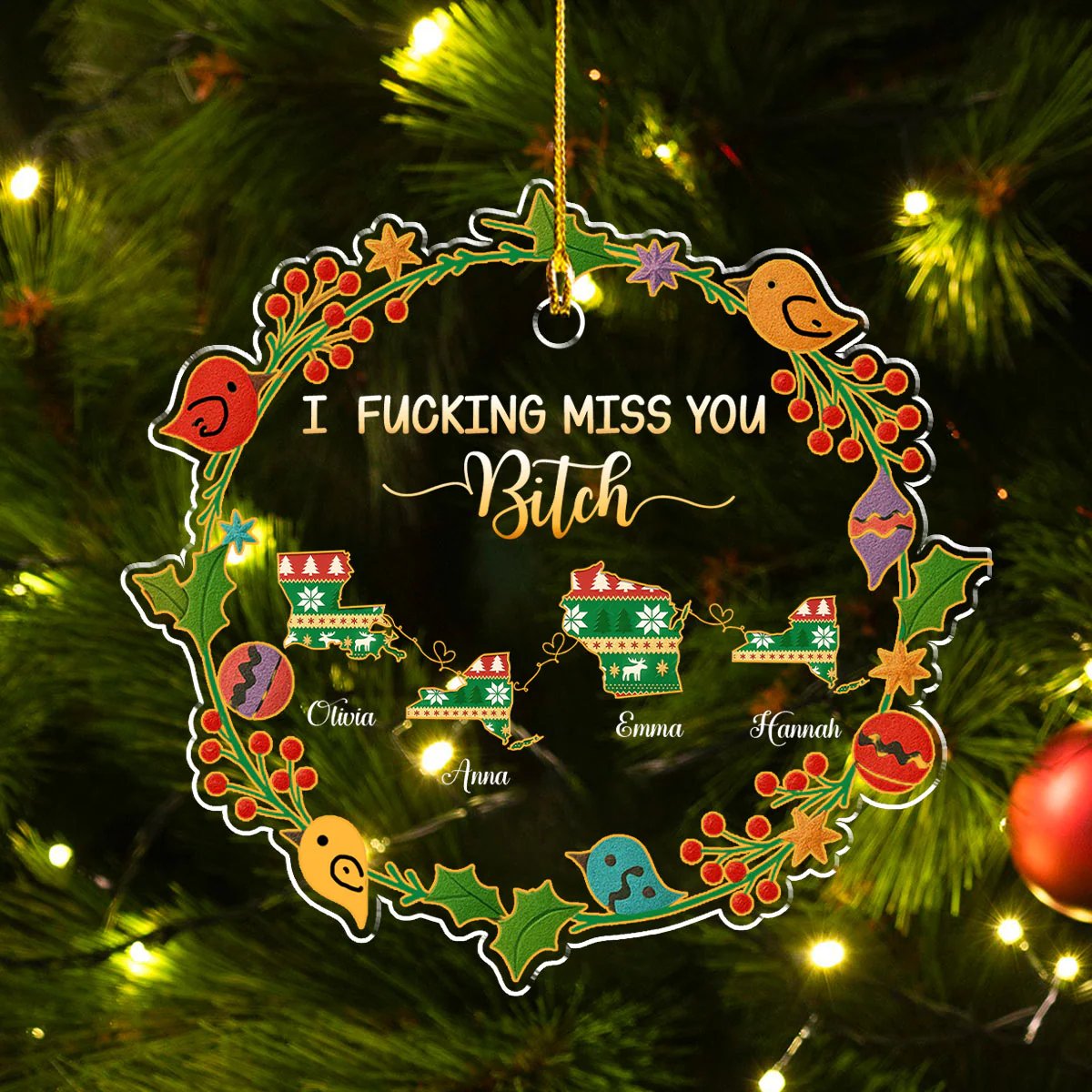 Have A Merry Christmas - Personalized Custom Acrylic Ornament - Image 3