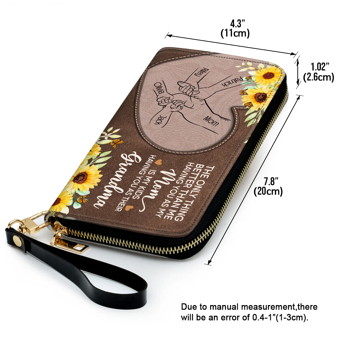 Having You As A Mom - Personalized Custom Leather Wallet - Image 3