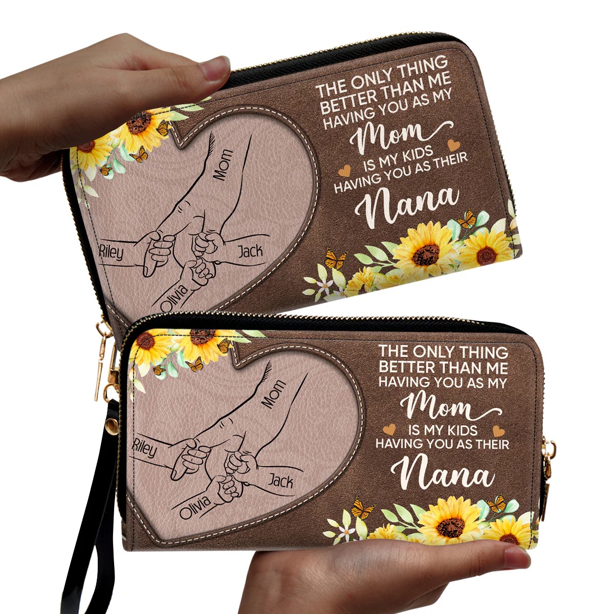 Having You As A Mom - Personalized Custom Leather Wallet - Image 5