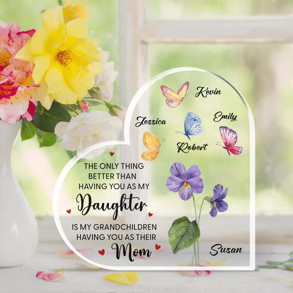 Having You As Mom - Personalized Custom Acrylic Plaque - Image 2