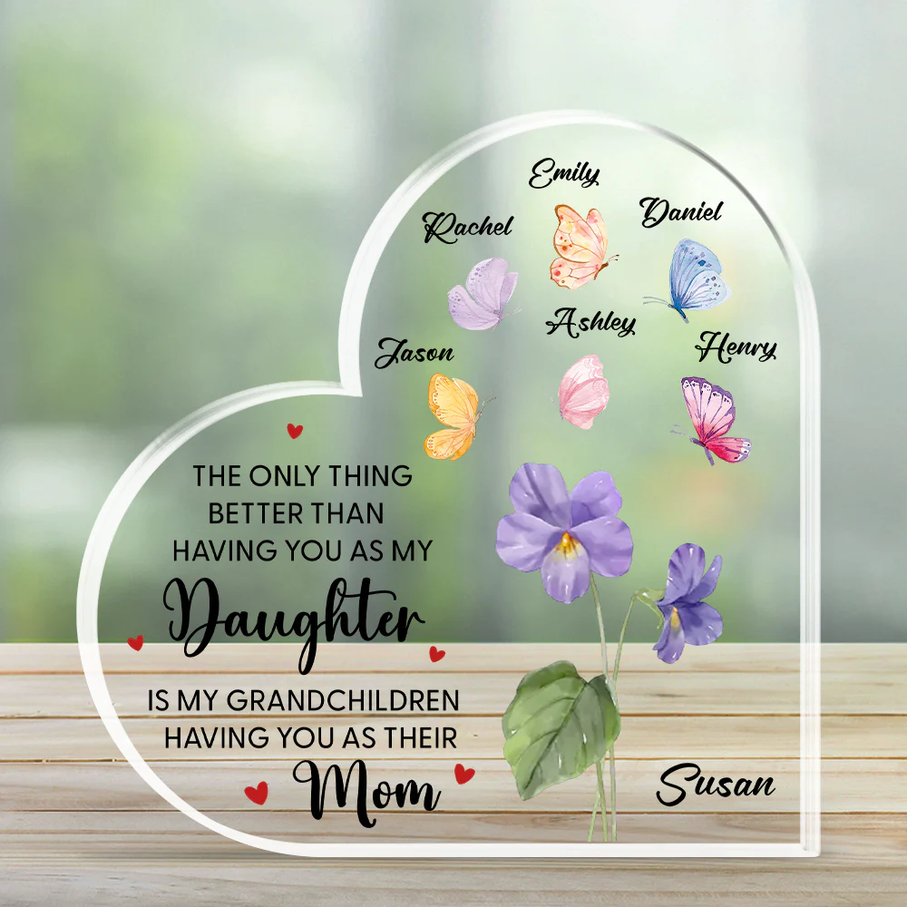 Having You As Mom - Personalized Custom Acrylic Plaque - Image 5