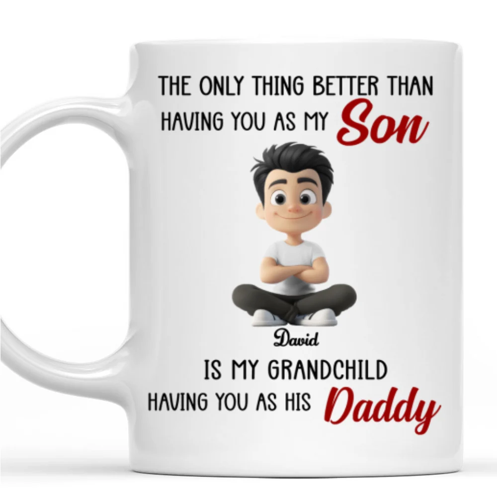 Having You As My Son 2 - Personalized Custom Coffee Mug - Image 6