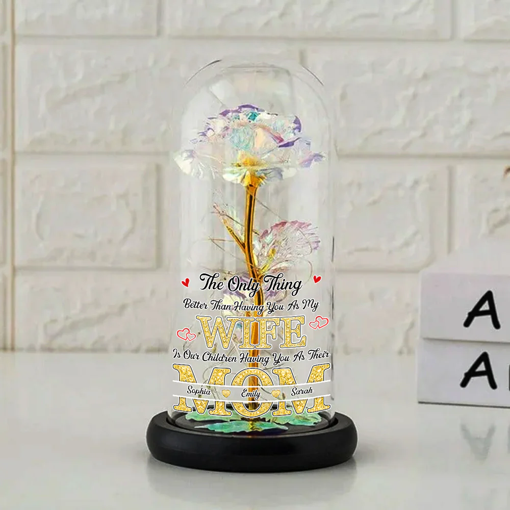 Having You As My Wife - Personalized Custom Sparkly Rose - Image 3
