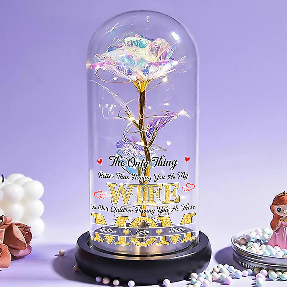 Having You As My Wife - Personalized Custom Sparkly Rose - Image 4