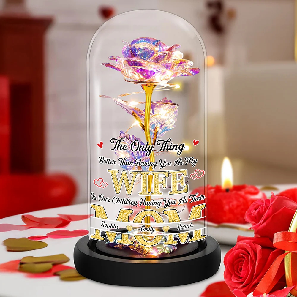 Having You As My Wife - Personalized Custom Sparkly Rose - Image 5