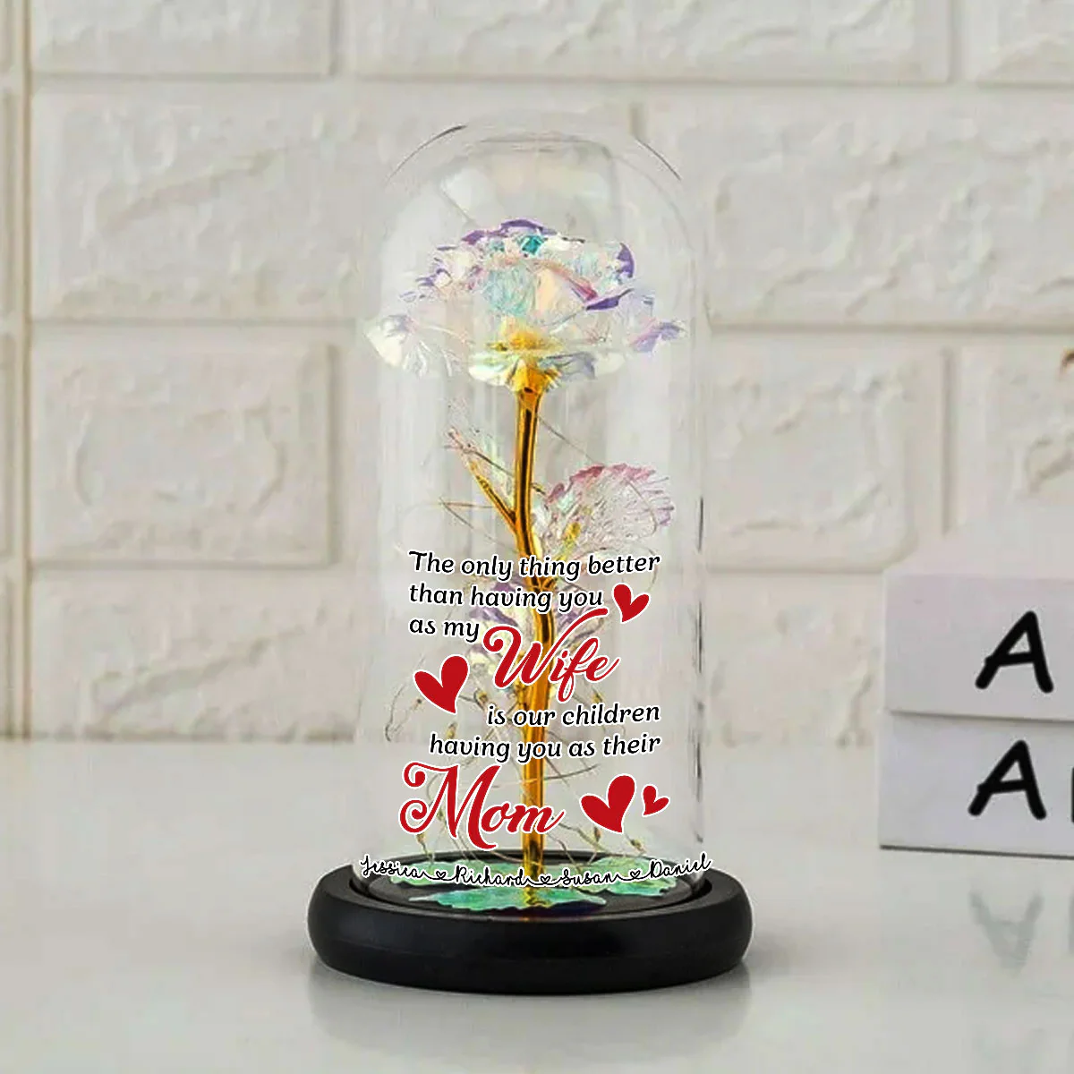 Having You As My Wife - Personalized Custom Sparkly Rose - Image 3