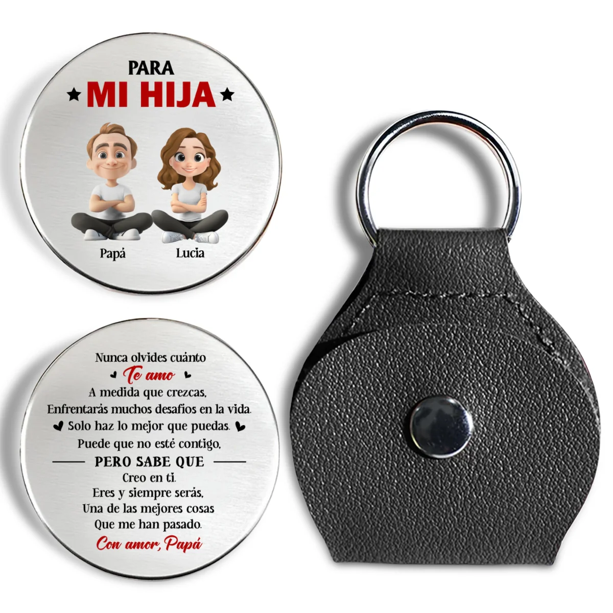 Haz Lo Mejor Que Puedas Hija - Abrazo De Bolsillo Personalizado - Image 7