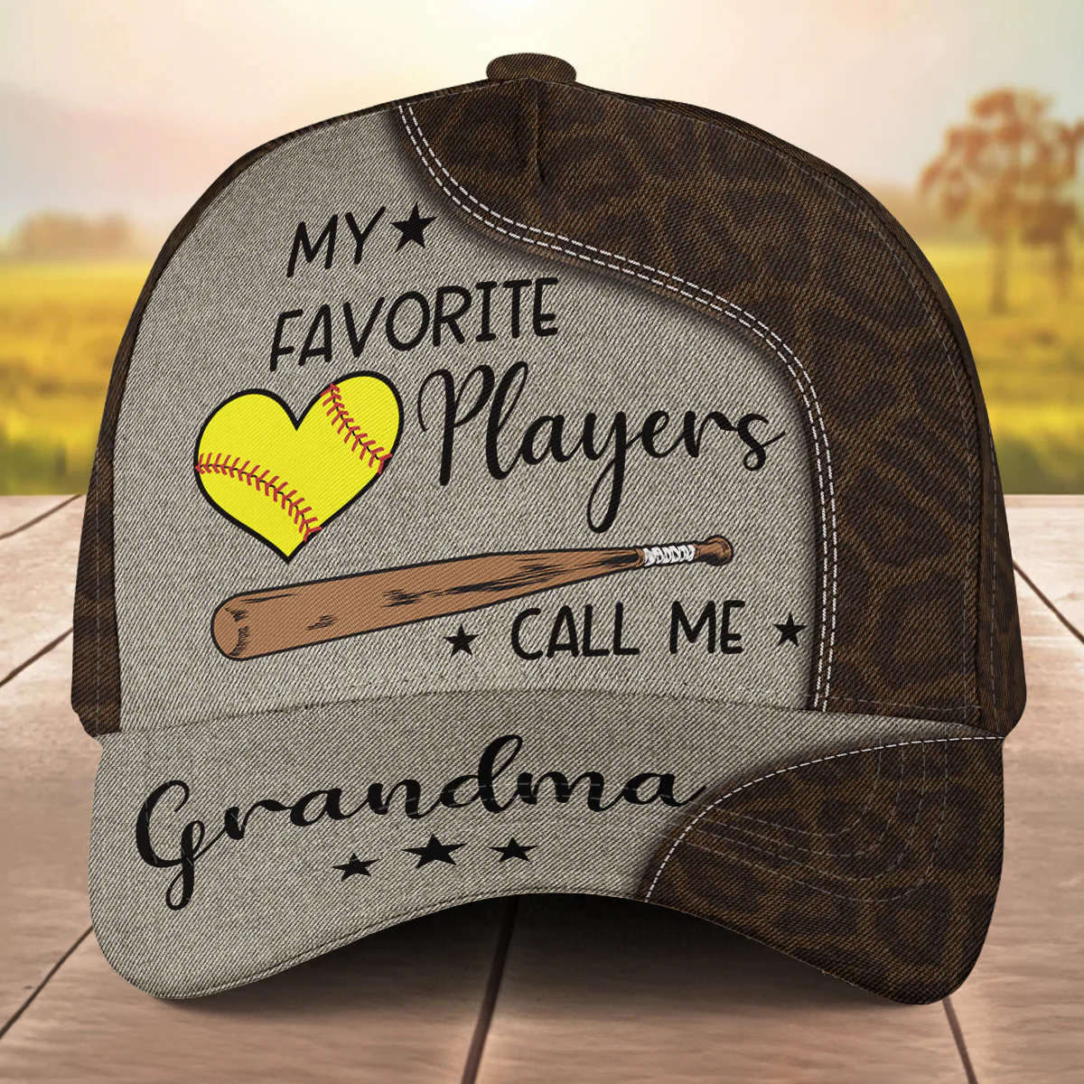 He Scores And Grandma Goes Wild - Personalized Custom Classic Cap - Image 5