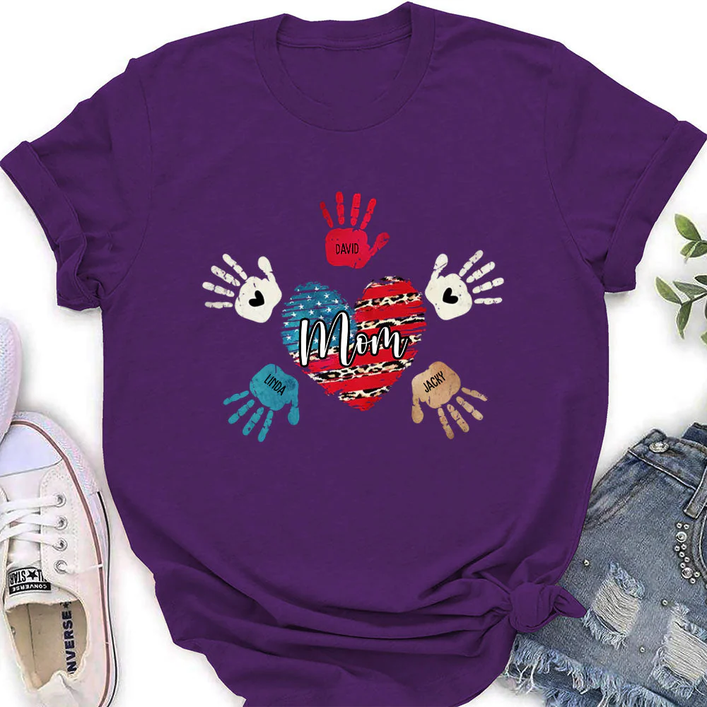 Heart And Hands - Personalized Custom Women's T-shirt - Image 3
