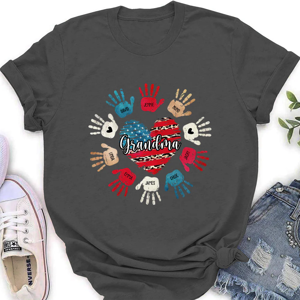 Heart And Hands - Personalized Custom Women's T-shirt - Image 4