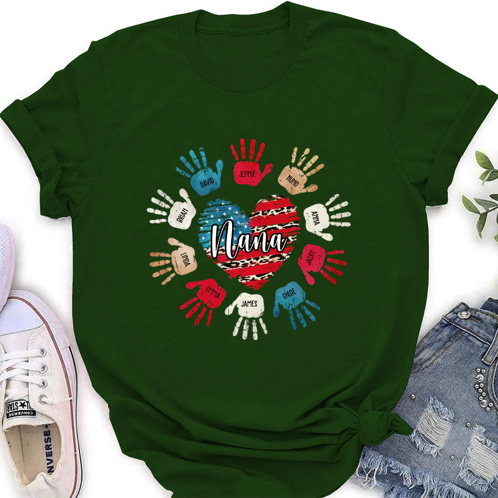 Heart And Hands - Personalized Custom Women's T-shirt - Image 5