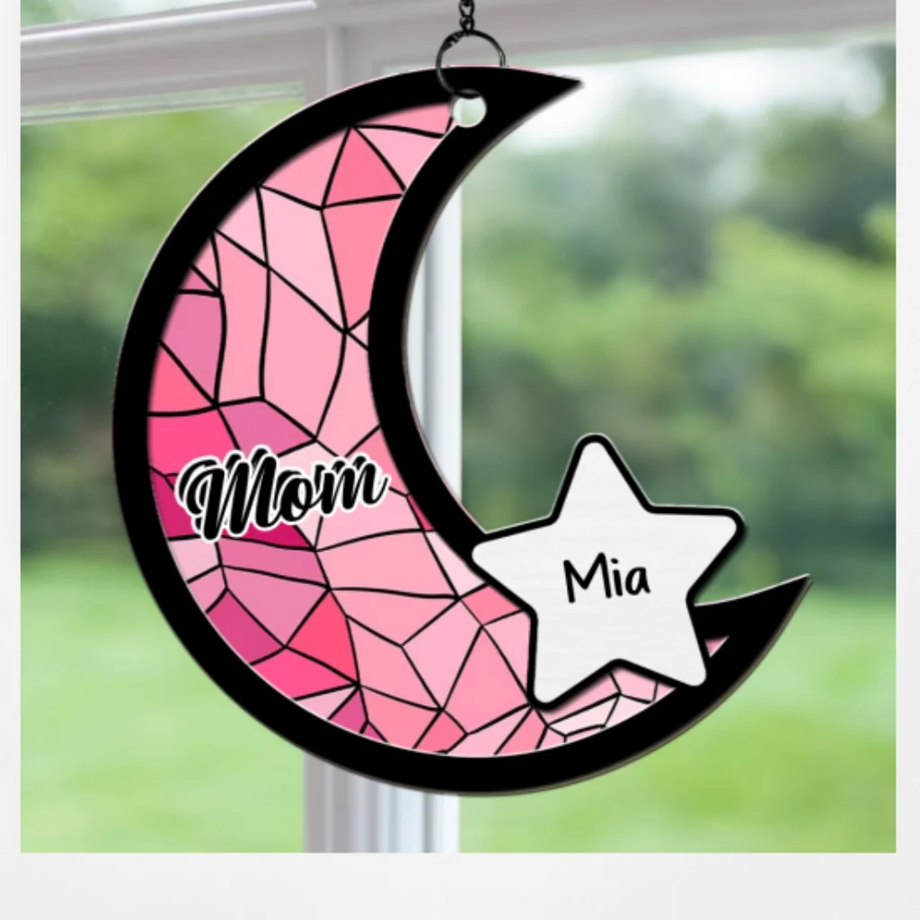 Heart Of Mom - Personalized Custom Suncatcher - Image 6