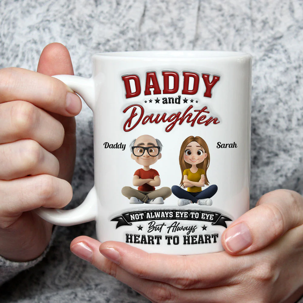 Heart To Heart - Personalized Custom 3D Inflated Effect Mug - Image 2