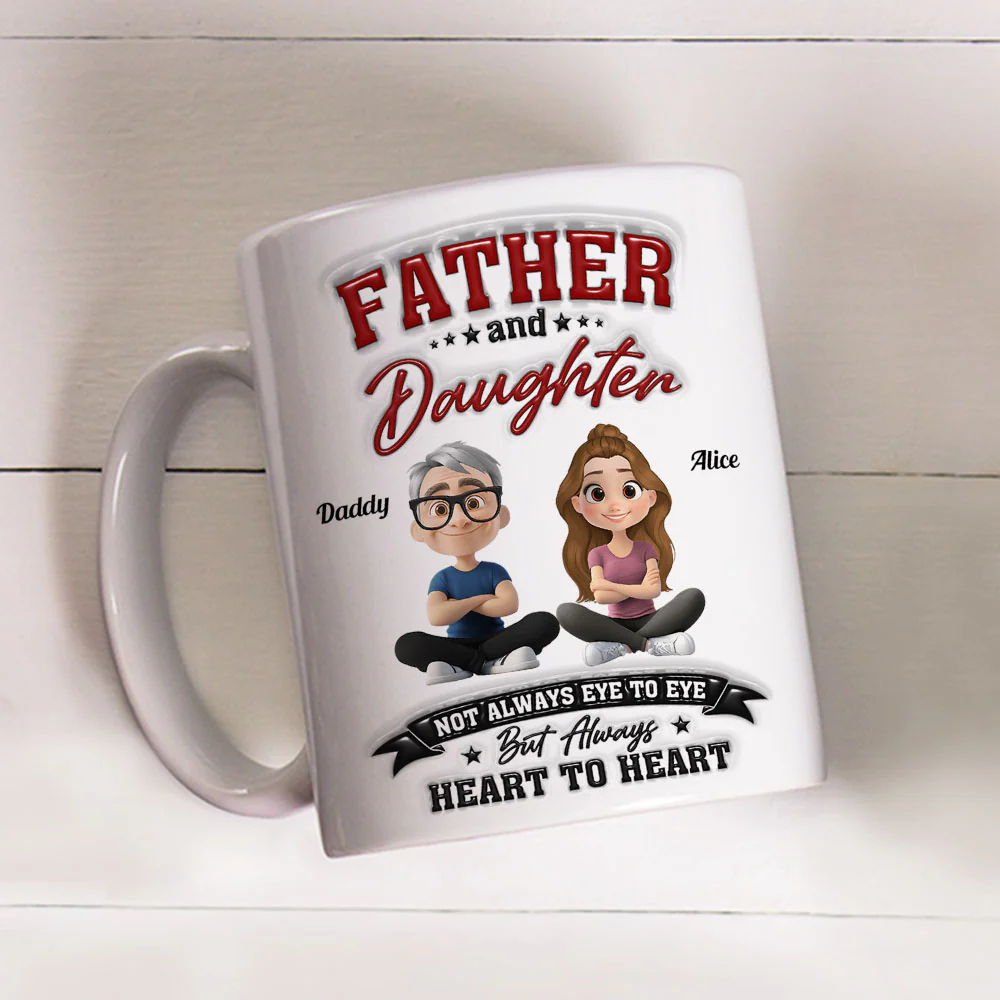 Heart To Heart - Personalized Custom 3D Inflated Effect Mug - Image 3