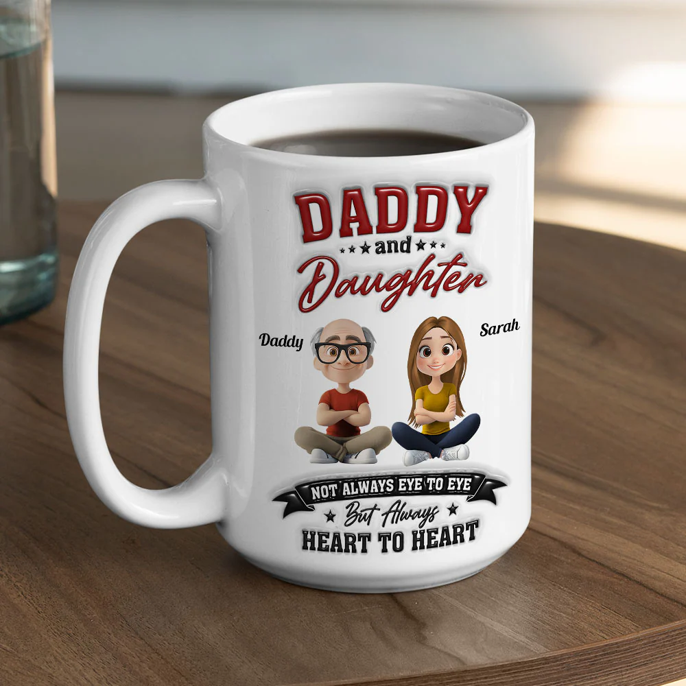 Heart To Heart - Personalized Custom 3D Inflated Effect Mug - Image 4