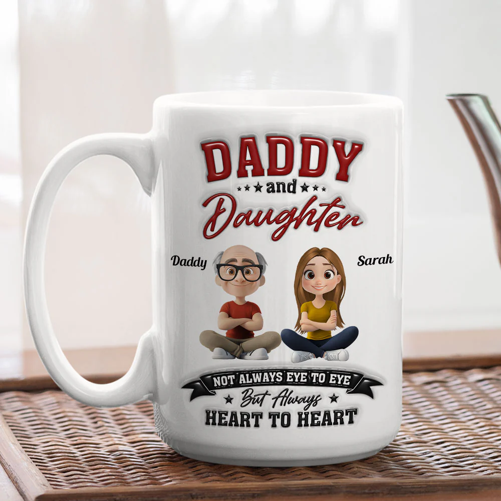 Heart To Heart - Personalized Custom 3D Inflated Effect Mug - Image 5