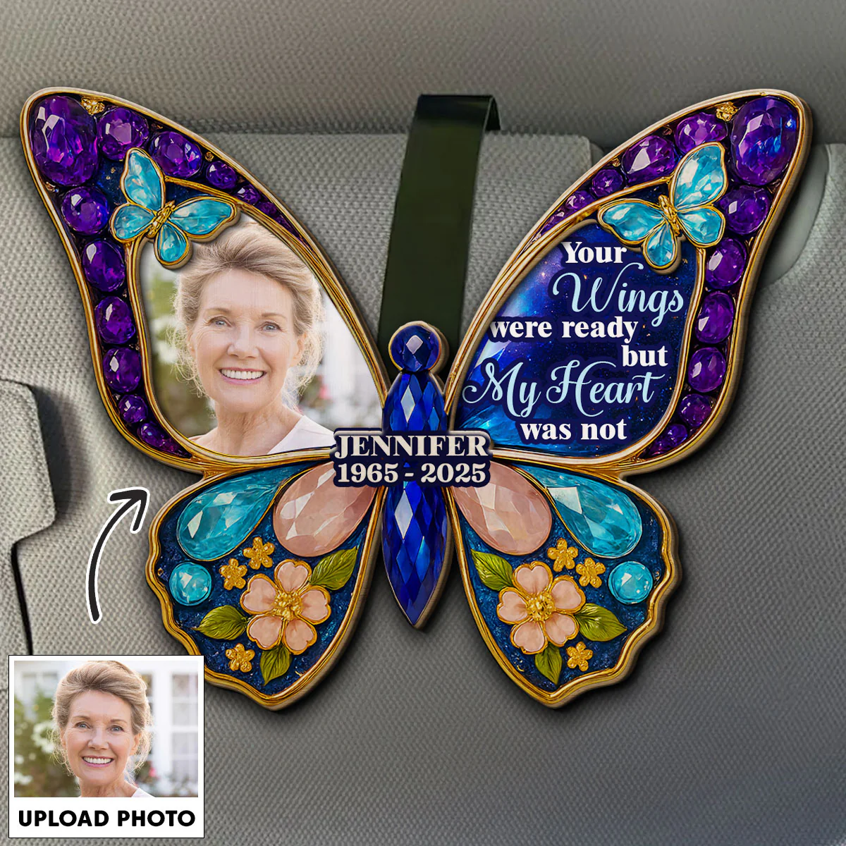 Hearts And Minds - Personalized Custom Car Visor Clip