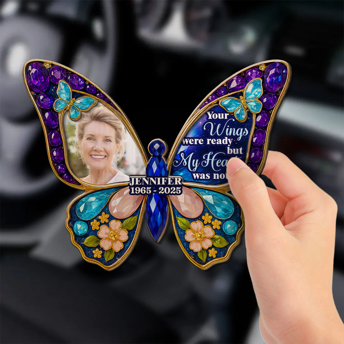 Hearts And Minds - Personalized Custom Car Visor Clip - Image 3