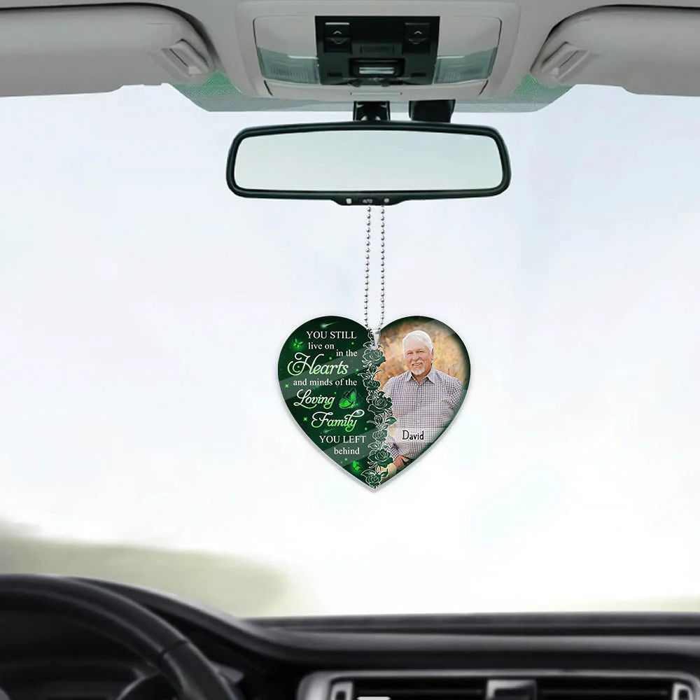 Hearts And Minds - Personalized Custom Photo Car Ornament - Photo memorial - Image 4