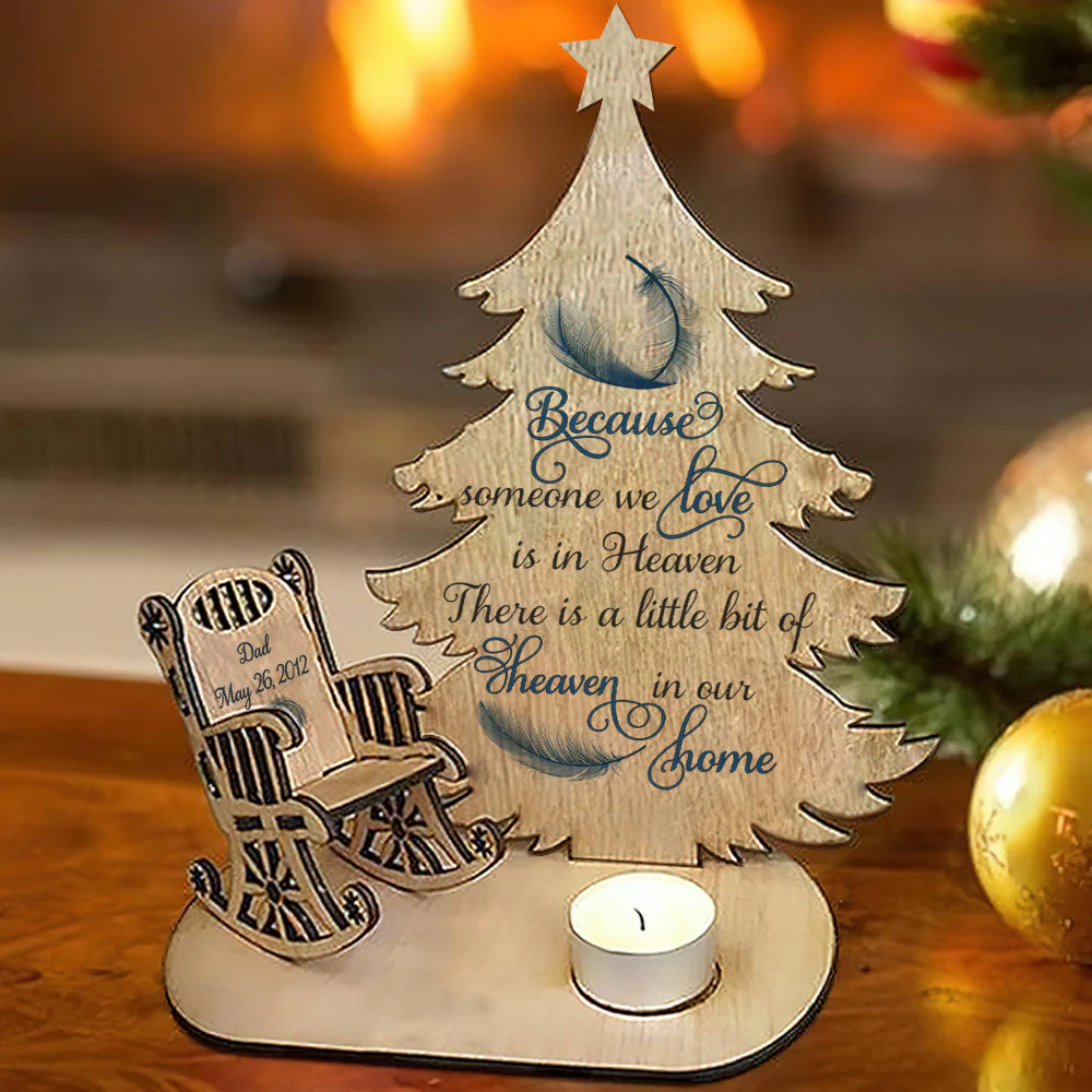 Heaven In Our Home - Personalized Custom Candle Holder - Image 3