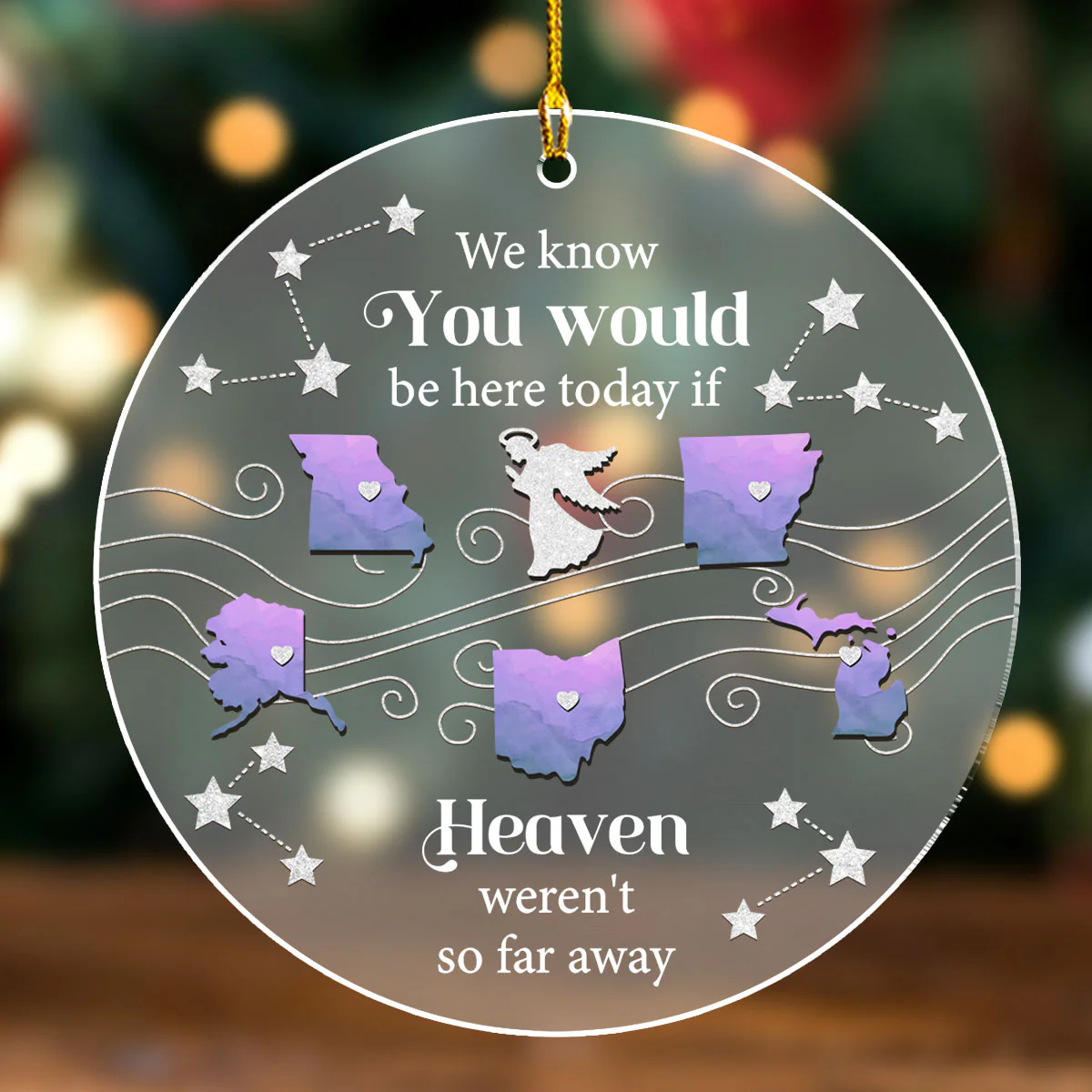 Heaven - Personalized Custom Frosted Acrylic Ornament - Image 5