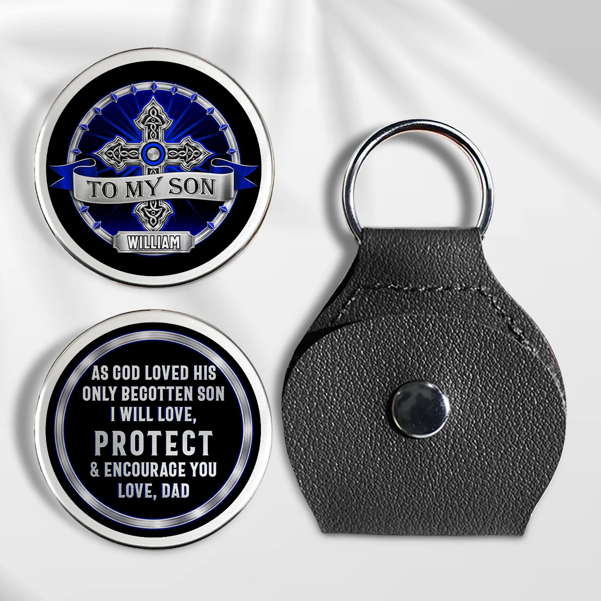 Heavenly Protection For My Son - Personalized Custom Pocket Hug